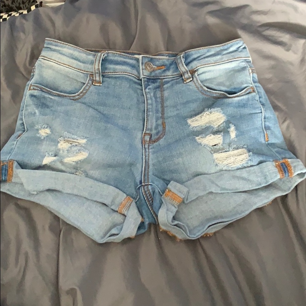 ripped jean shorts